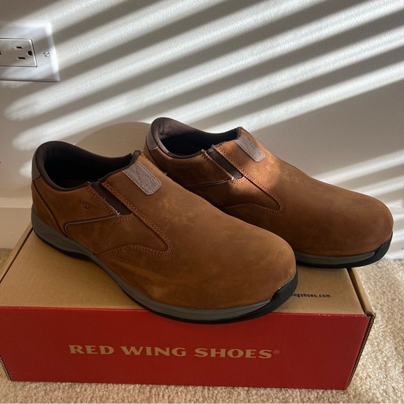 NWOT Red Wing Shoes Men\'s Tan Leather Slip-Ons